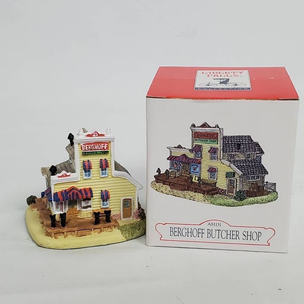 Liberty Falls Berghoff Butcher Shop AH131 Figurine w/ Box